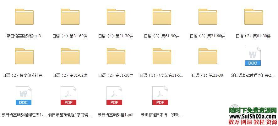 日語學(xué)習(xí)資料大全，新日語基礎(chǔ)mp3+視頻教程+單詞表插圖
