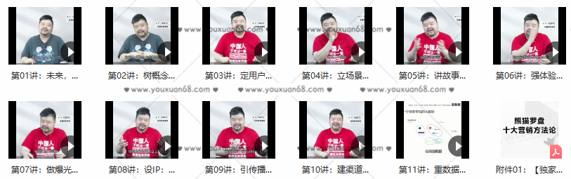 申晨熊貓羅盤：十大營銷方法論（11節(jié)）_百度云網盤視頻教程插圖