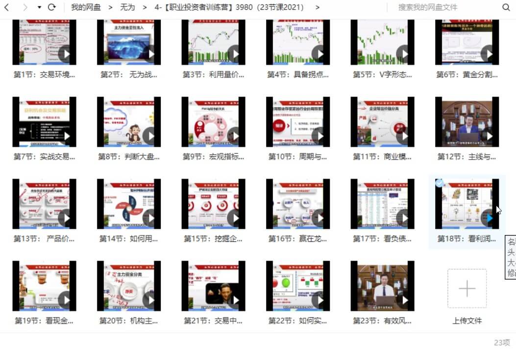 無為投資課堂《職業(yè)投資者訓(xùn)練營》3980(23節(jié)課2021)_百度云網(wǎng)盤教程資源插圖1 無為投資課堂《職業(yè)投資者訓(xùn)練營》3980(23節(jié)課2021)_百度云網(wǎng)盤教程資源插圖1