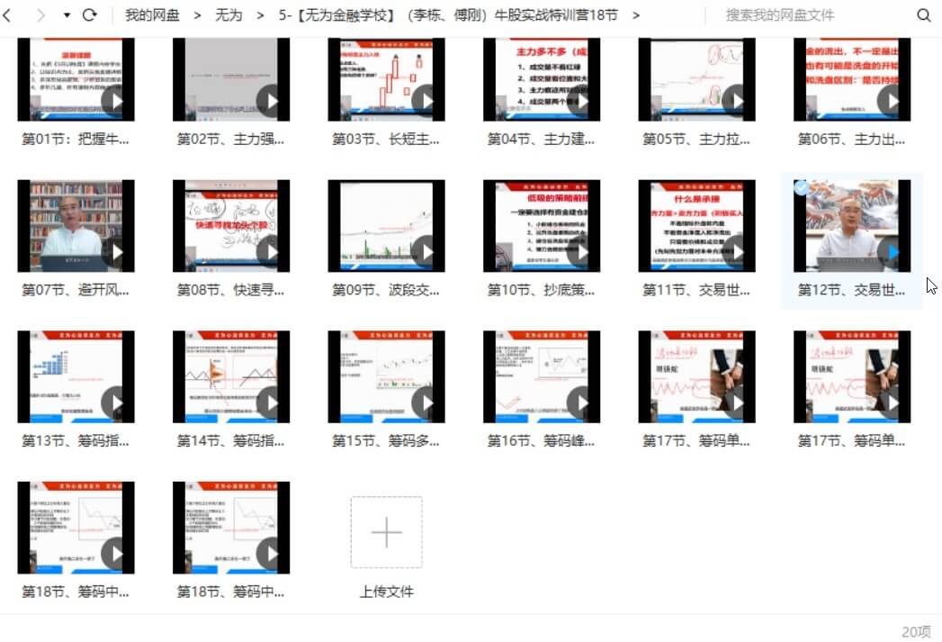 無為學(xué)院（李棟、傅剛）牛股實(shí)戰(zhàn)特訓(xùn)營18節(jié)_百度云網(wǎng)盤教程視頻插圖1