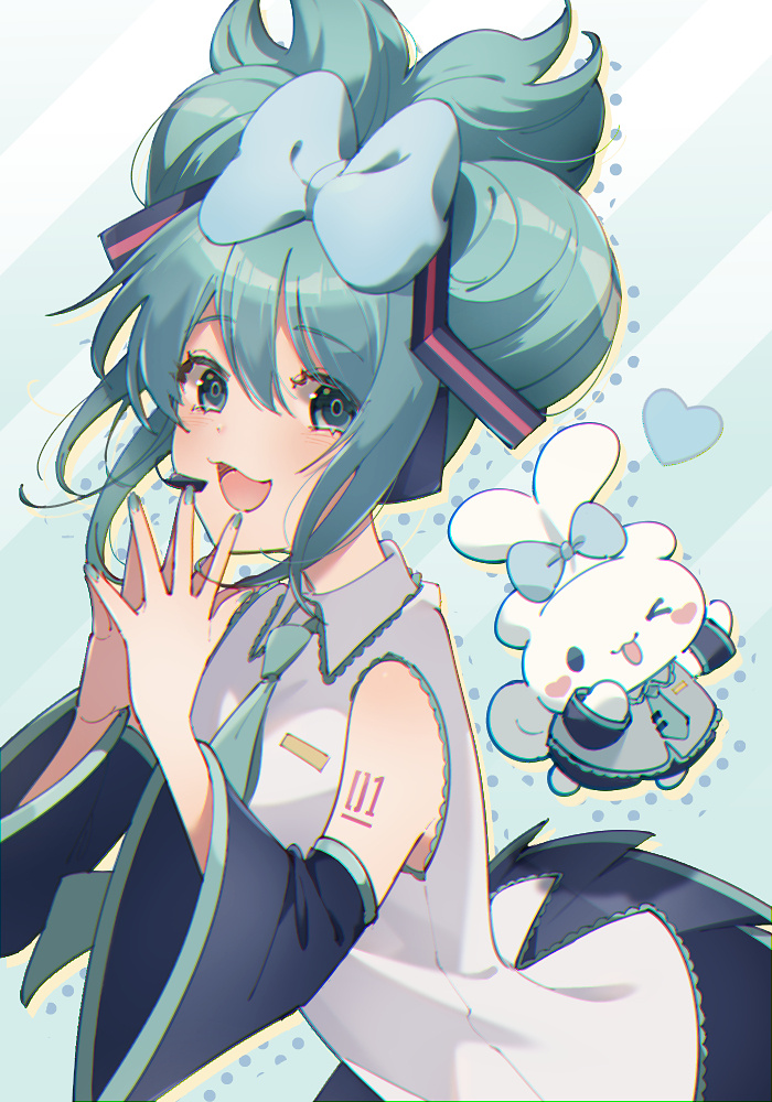 萌萌的玉桂狗初音未來組合登場，雙倍的萌萌氣息超治愈插圖4