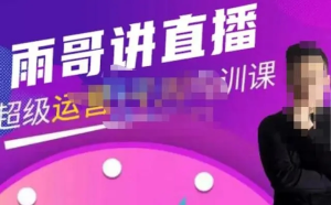 雨哥?超級直播帶貨+千川內(nèi)訓課，45節(jié)系統(tǒng)大課百度網(wǎng)盤插圖