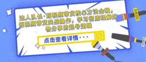 達(dá)人隊(duì)長?短視頻帶貨核心方法實(shí)戰(zhàn)操作，學(xué)會好物分享起號插圖