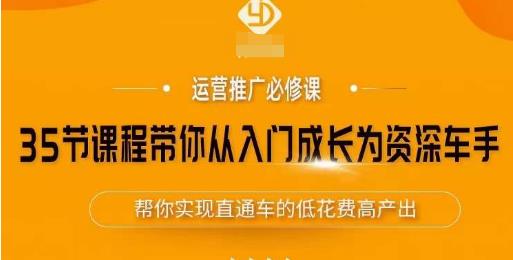 35節課程帶你從入門成長為資深車手，系統學習直通車，實現直通車低花費高產出百度網盤