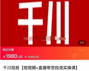 七巷社千川從零開始實操投放課2023新版，提升投產(chǎn)ROI千川投放百度網(wǎng)盤插圖