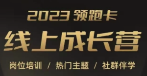 2023領(lǐng)跑卡線上成長(zhǎng)營，淘寶崗位培訓(xùn)，直通車、萬相臺(tái)、引力魔方、引流百度網(wǎng)盤插圖