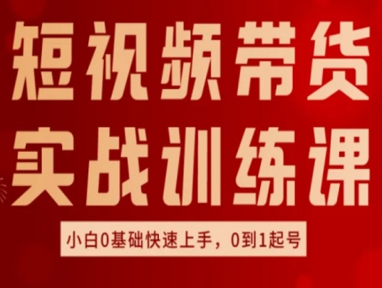 短視頻帶貨實戰(zhàn)訓(xùn)練課，好物分享實操，小白0基礎(chǔ)快速上手，0到1起號插圖