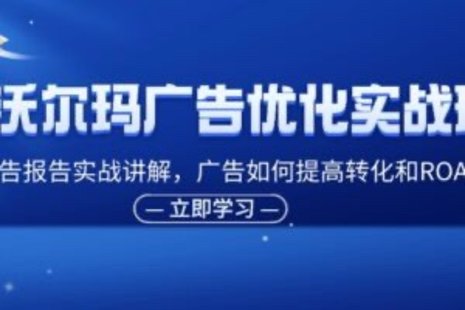 【網賺上新】090.沃爾瑪廣告優(yōu)化實戰(zhàn)班，廣告報告實戰(zhàn)講解，廣告如何提高轉化和ROAS等