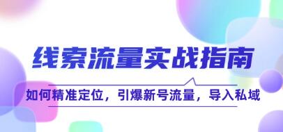 《線索流量實(shí)戰(zhàn)指南》如何精準(zhǔn)定位，引爆新號(hào)流量，導(dǎo)入私域插圖