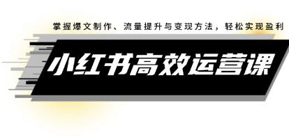 《小紅書高效運營課》掌握爆文制作、流量提升與變現方法，輕松實現盈利插圖
