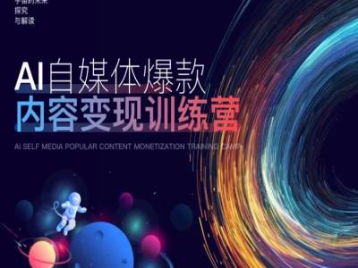 AI自媒體爆款內(nèi)容變現(xiàn)訓(xùn)練營(yíng)，20%底層邏輯，60%實(shí)操方法，20%案例拆解(即學(xué)即用)