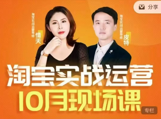 2024年10月份淘寶全套運營現(xiàn)場課程，淘系電商運營必學(xué)插圖